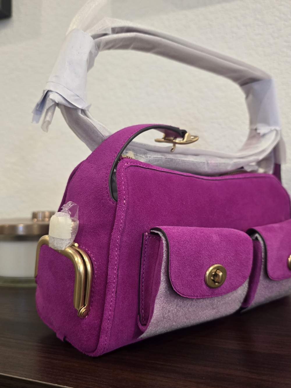 Coach Turnlock Haversack 27 Magenta - Picture 5 of 8